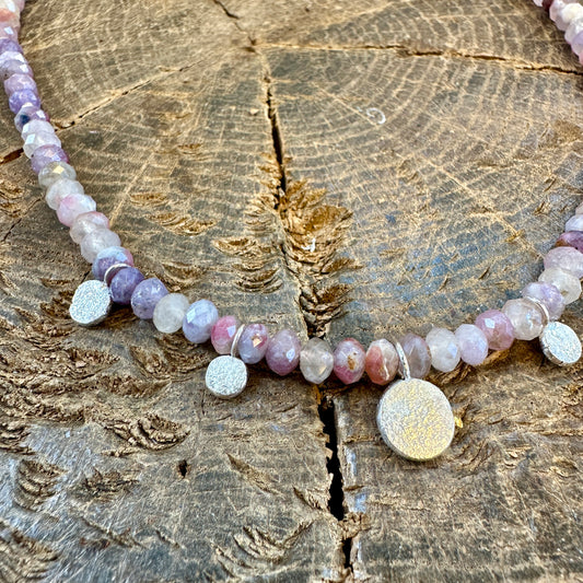 Ketting roze toermalijn