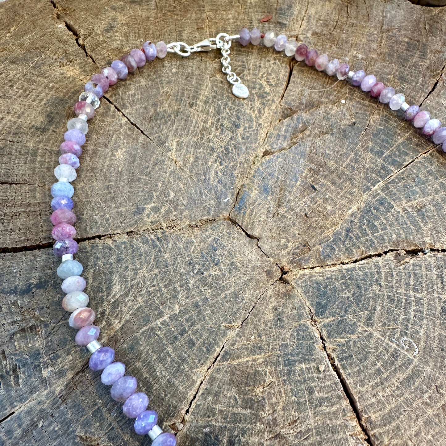 Ketting roze toermalijn