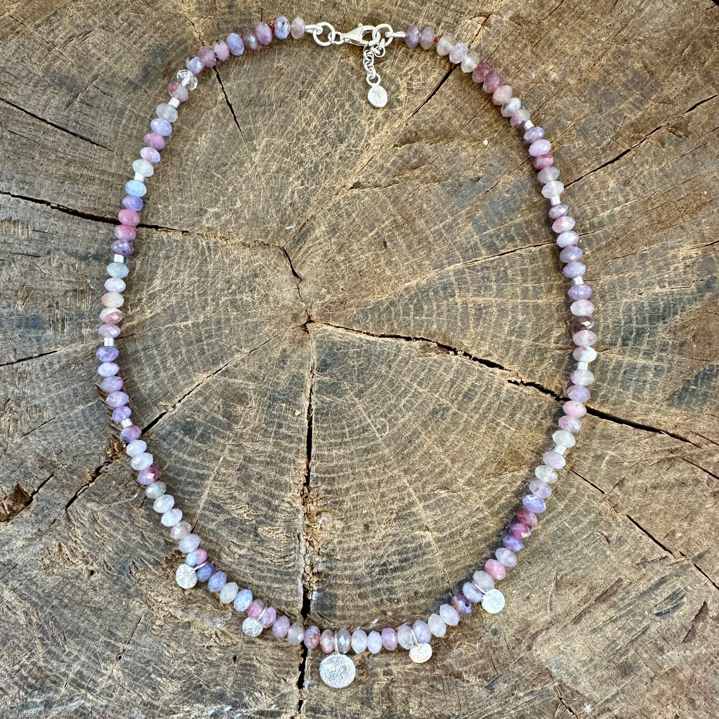 Ketting roze toermalijn