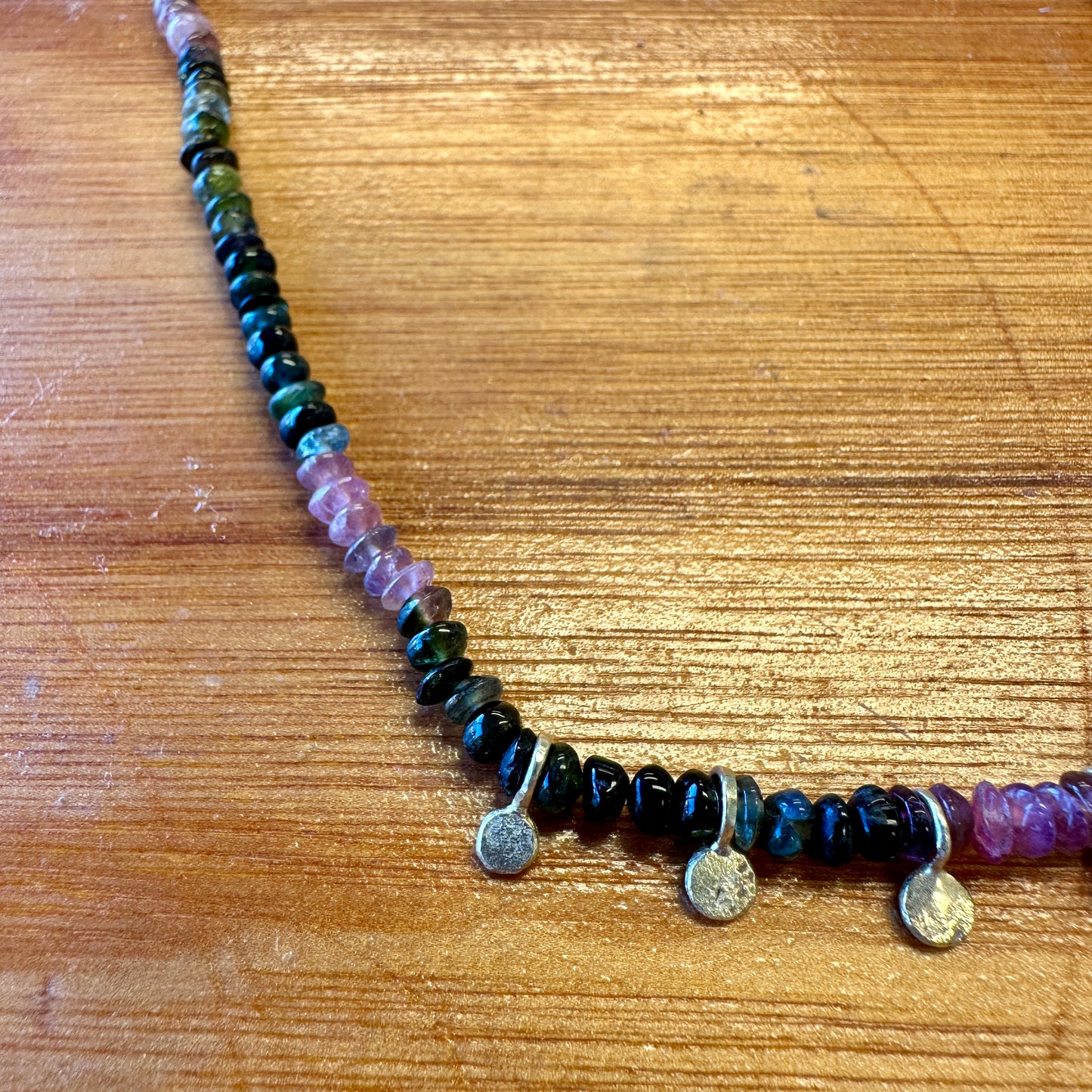 Ketting toermalijn en goud